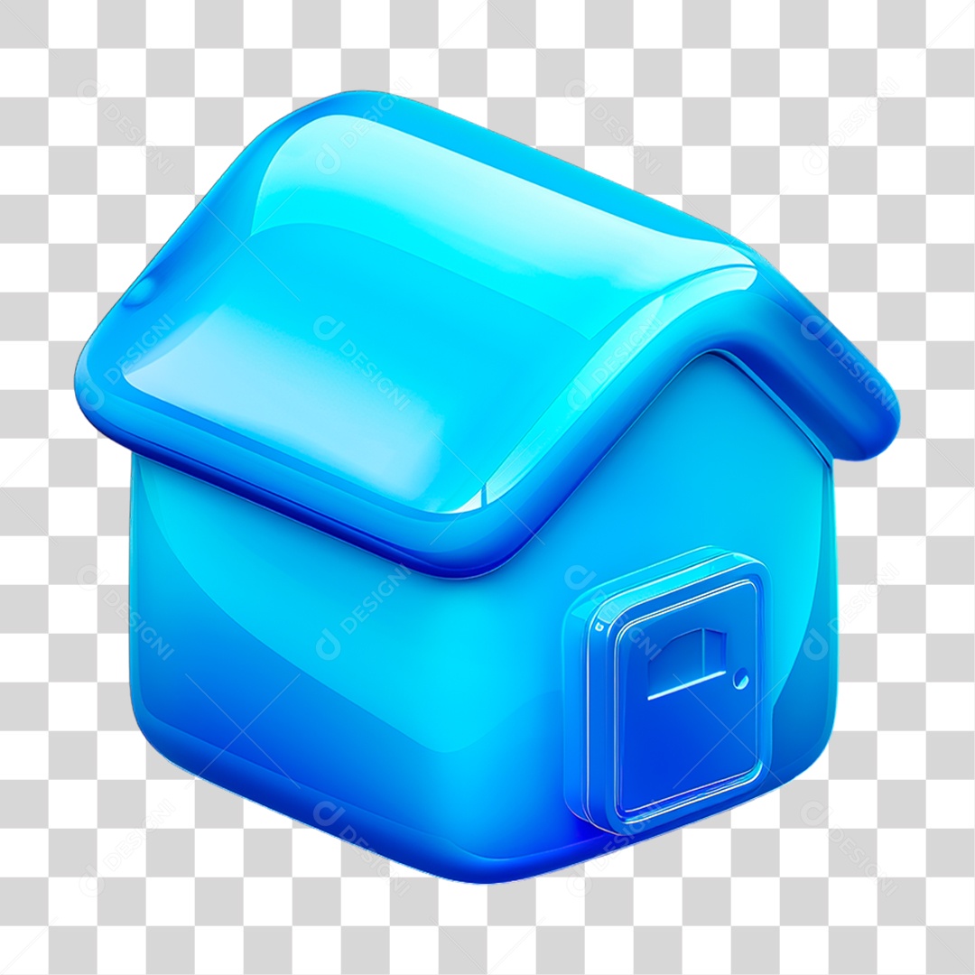Casa Azul PNG Transparente