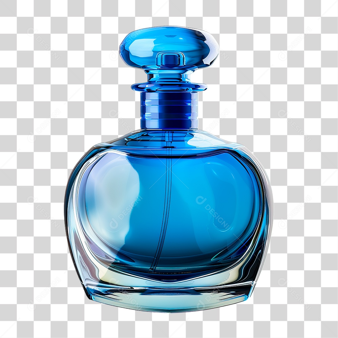 Frasco Azul PNG Transparente