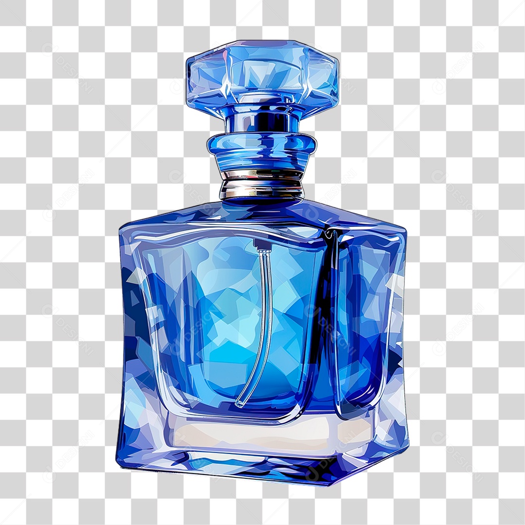 Frasco Azul PNG Transparente