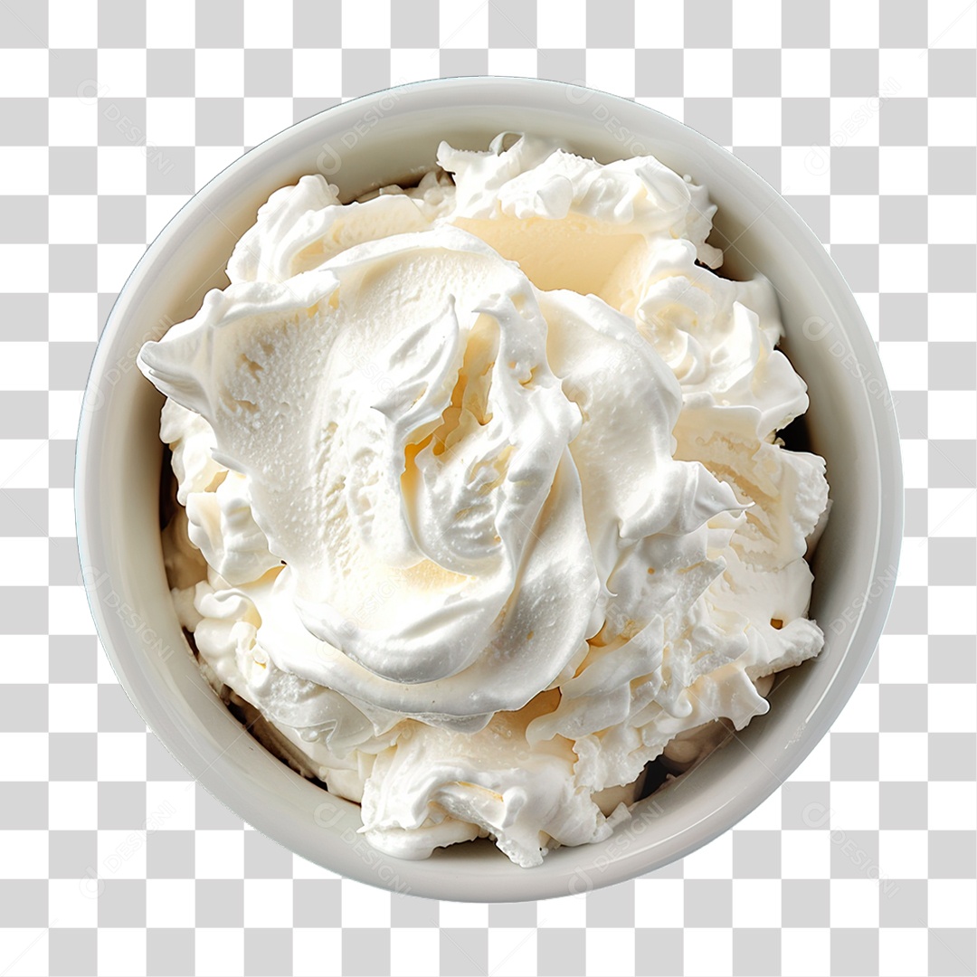 Tigela de Chantilly PNG Transparente