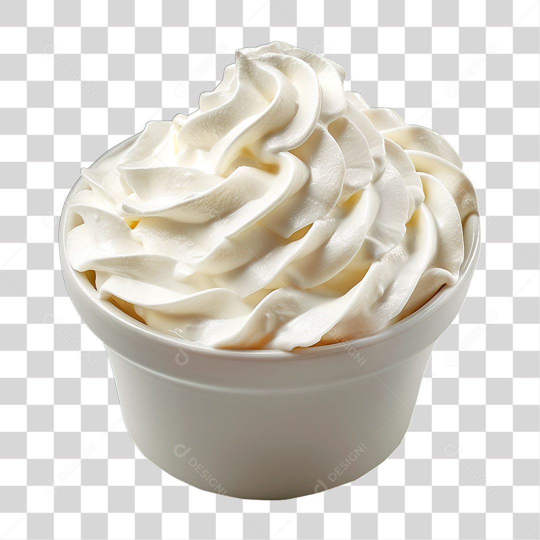 Tigela de Chantilly PNG Transparente