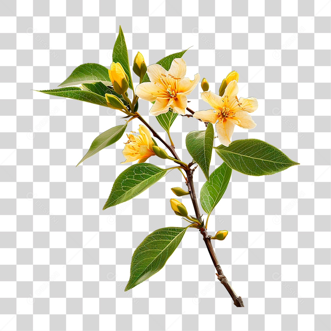 Flor Amarela PNG Transparente