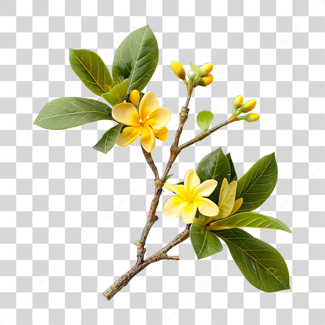 Flor Amarela PNG Transparente