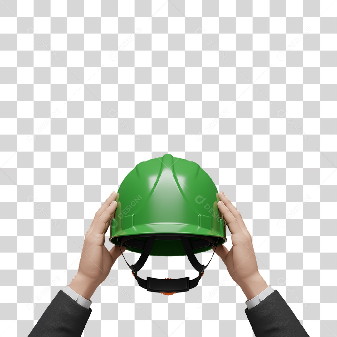 Hands Holding Epi Work Safety Helmet April Green Transparent PNG