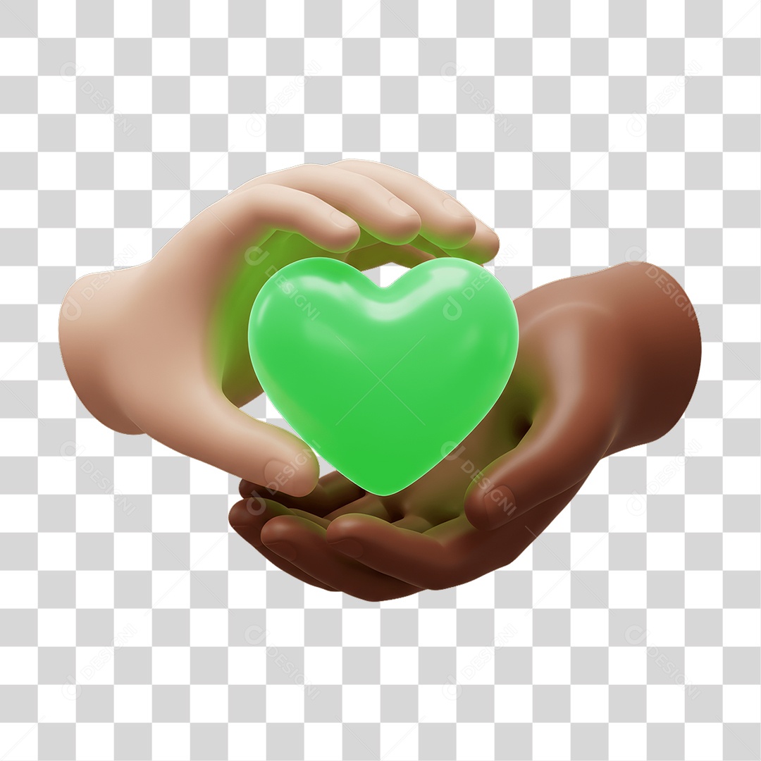 Mãos Segurando Coração Verde Segurança no Trabalho Abril Verde PNG Transparente