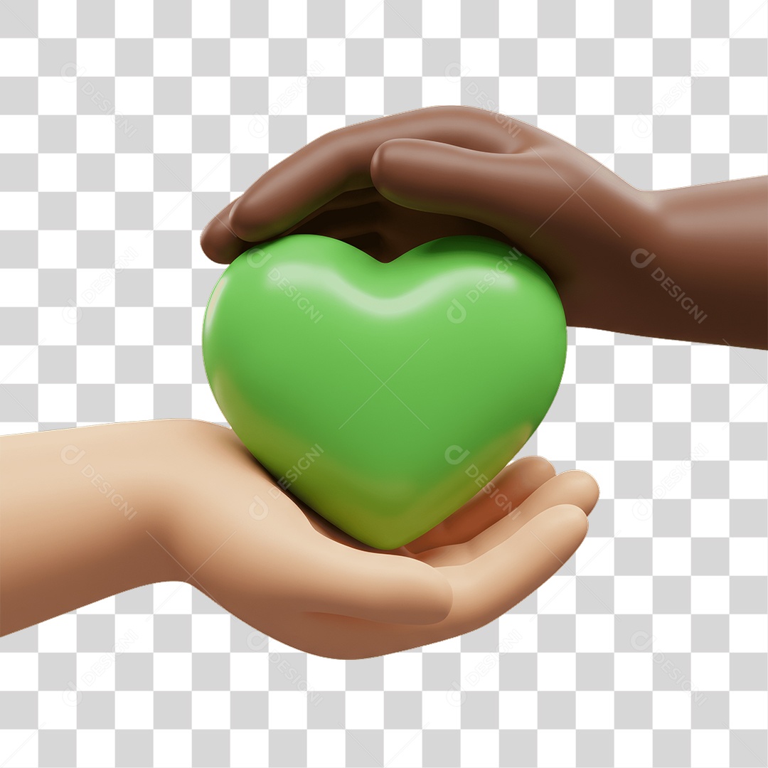 Mãos Segurando Coração Verde Segurança no Trabalho Abril Verde PNG Transparente