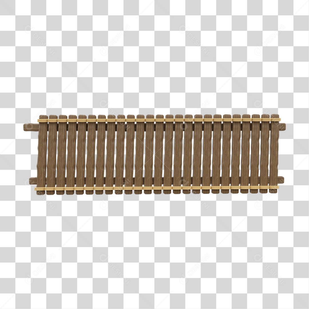 Elemento 3D Placa de Madeira PNG Transparente