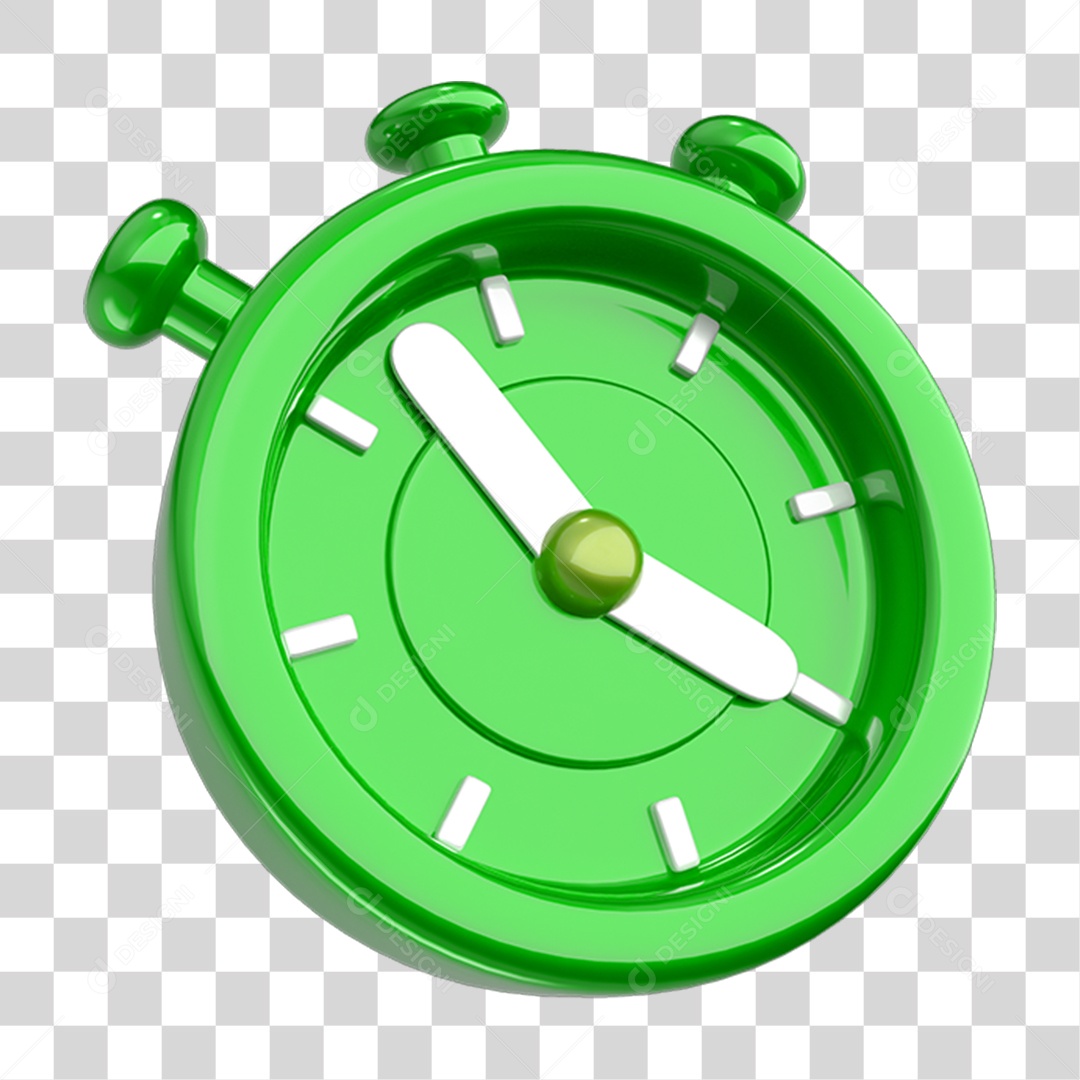 Elemento 3D Relógio Horas PNG Transparente