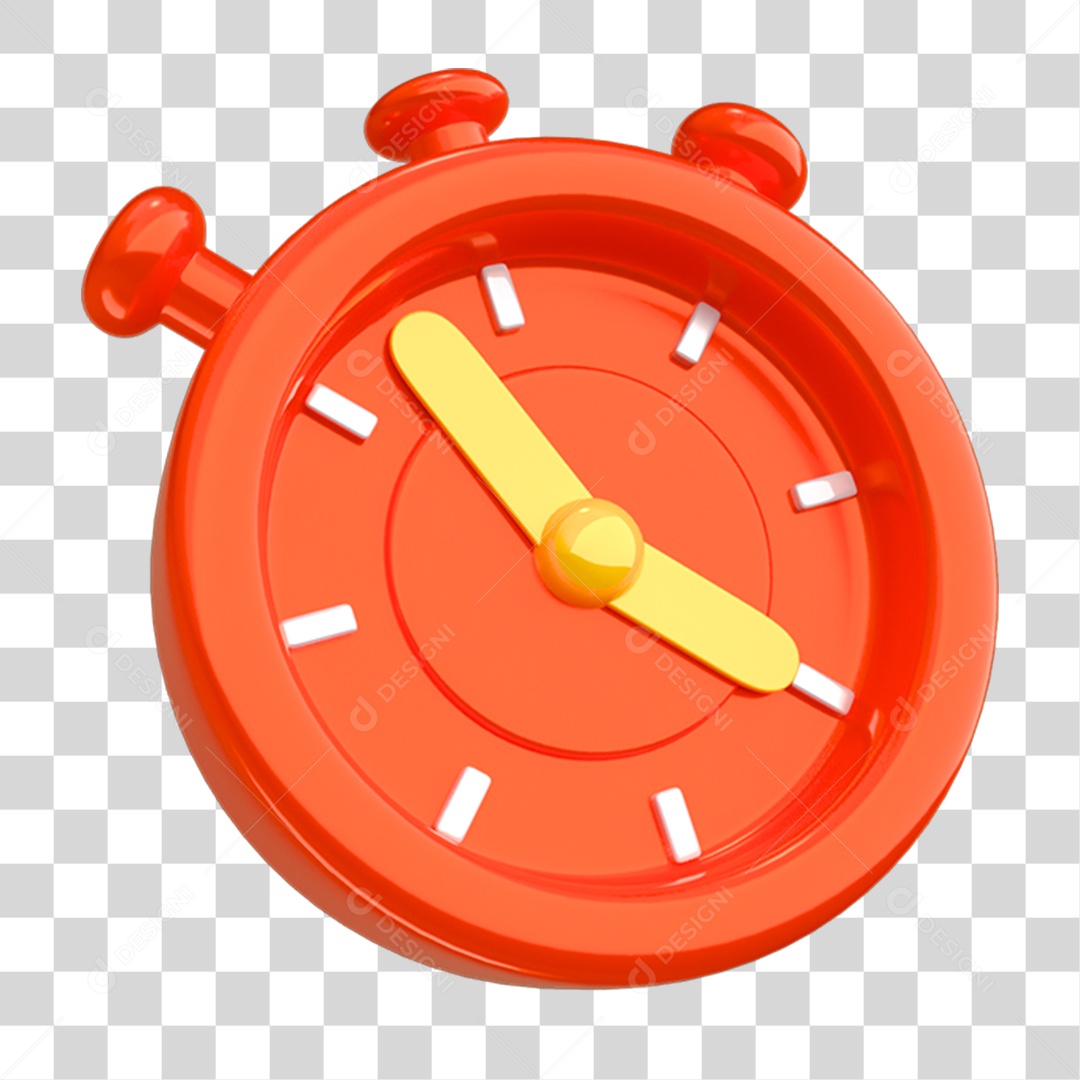 Elemento 3D Relógio Horas PNG Transparente