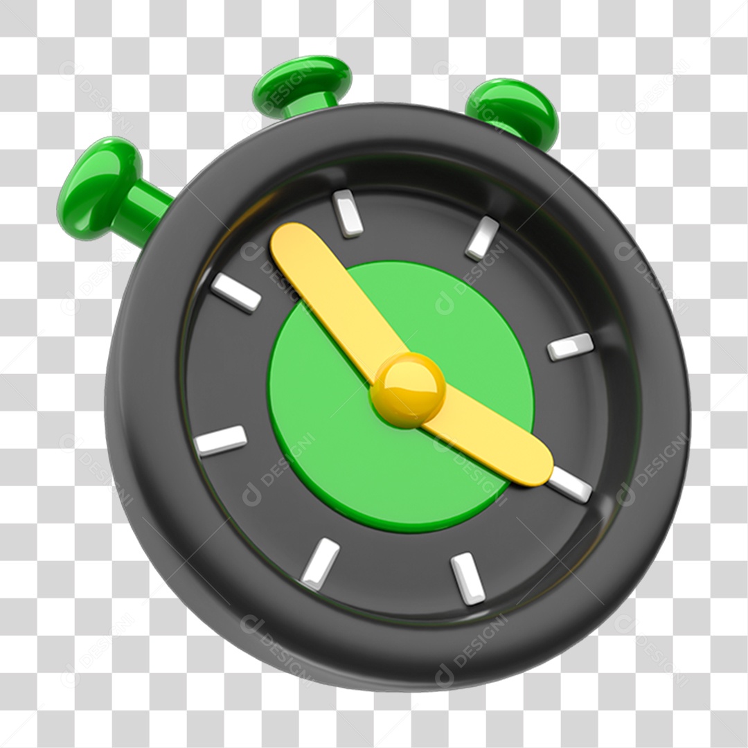 Elemento 3D Relógio Horas PNG Transparente
