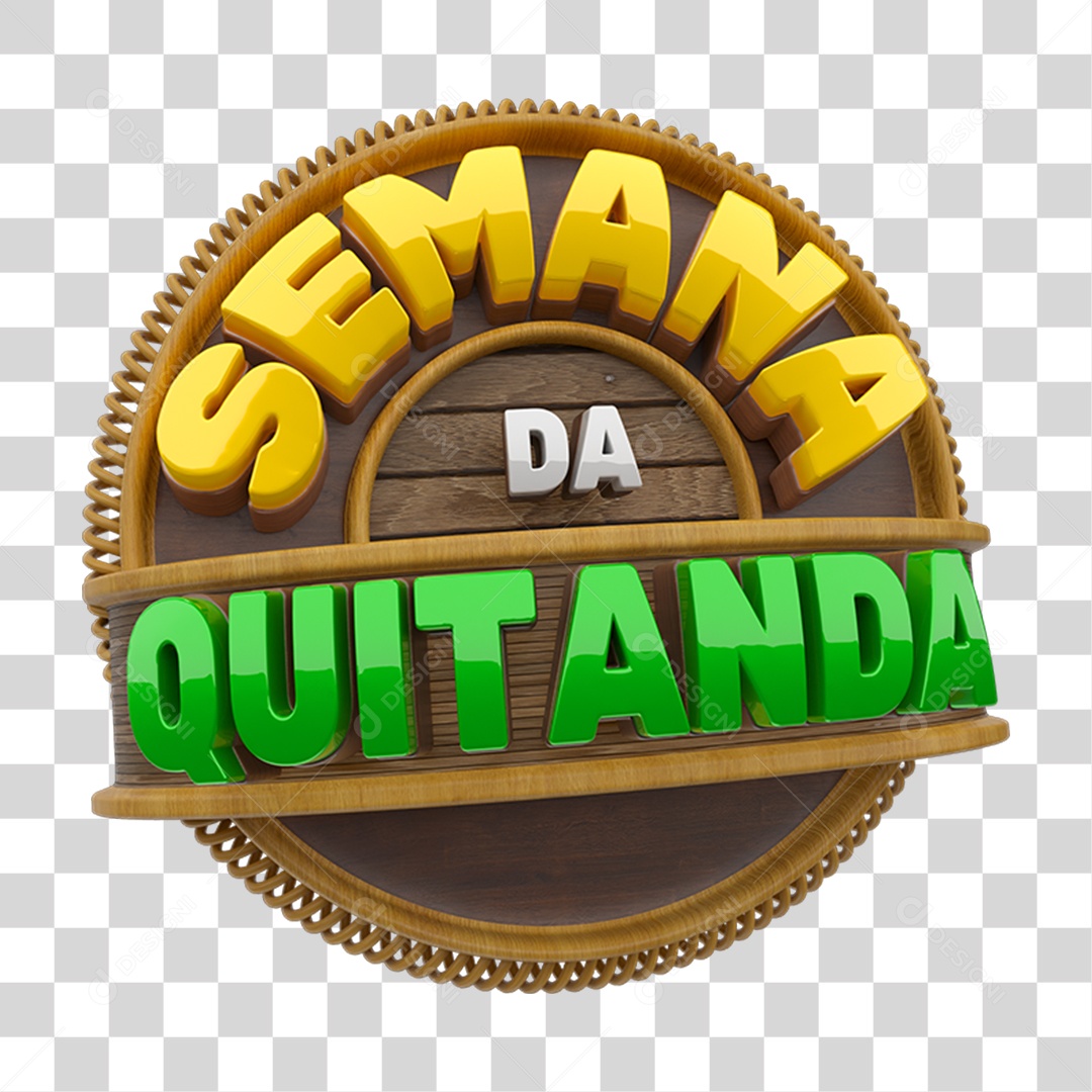 Selo 3D Semana da Quitanda PNG Transparente