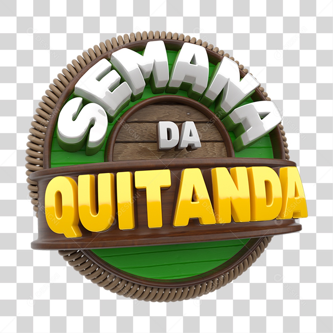 Selo 3D Semana da Quitanda PNG Transparente