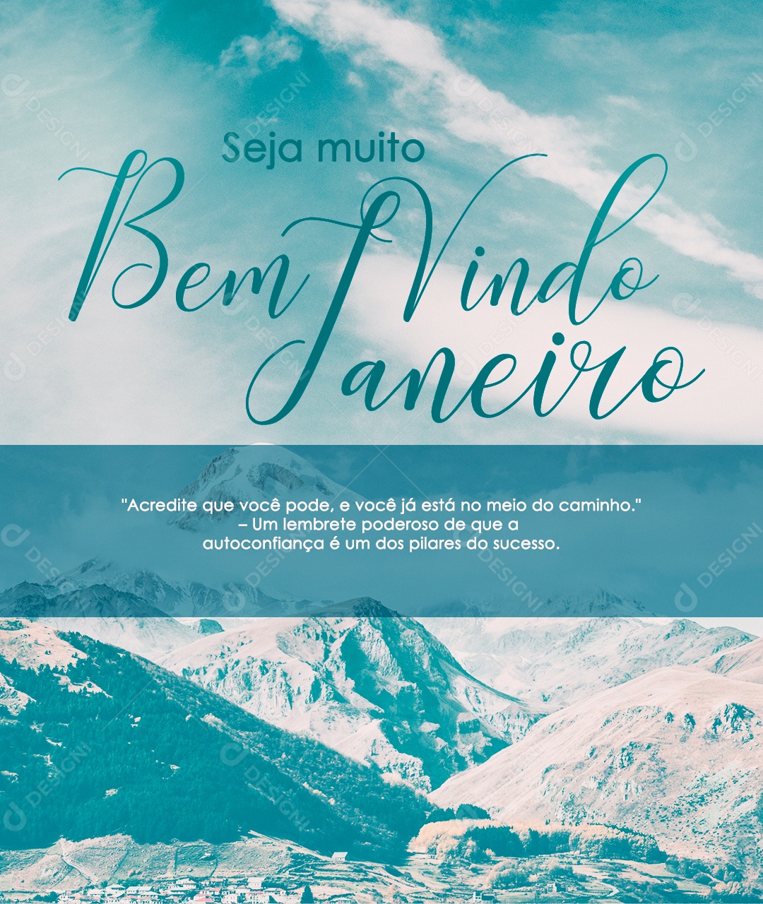 Bem Vindo Janeiro Social Media PSD Editável