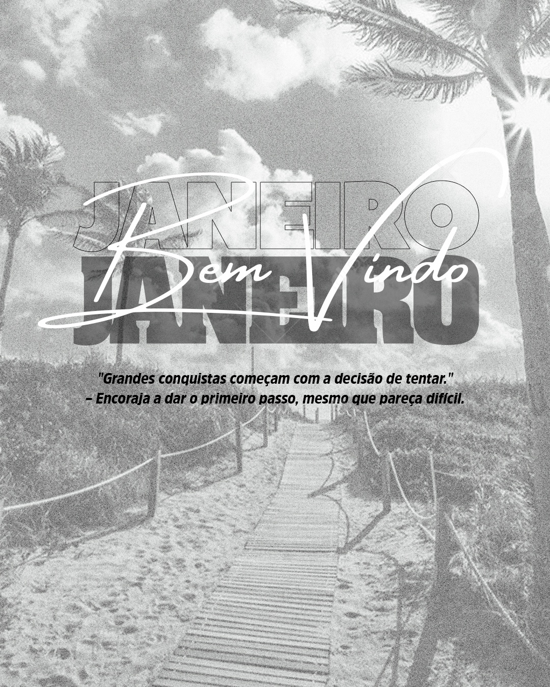 Bem Vindo Janeiro Ano Novo Social Media PSD Editável