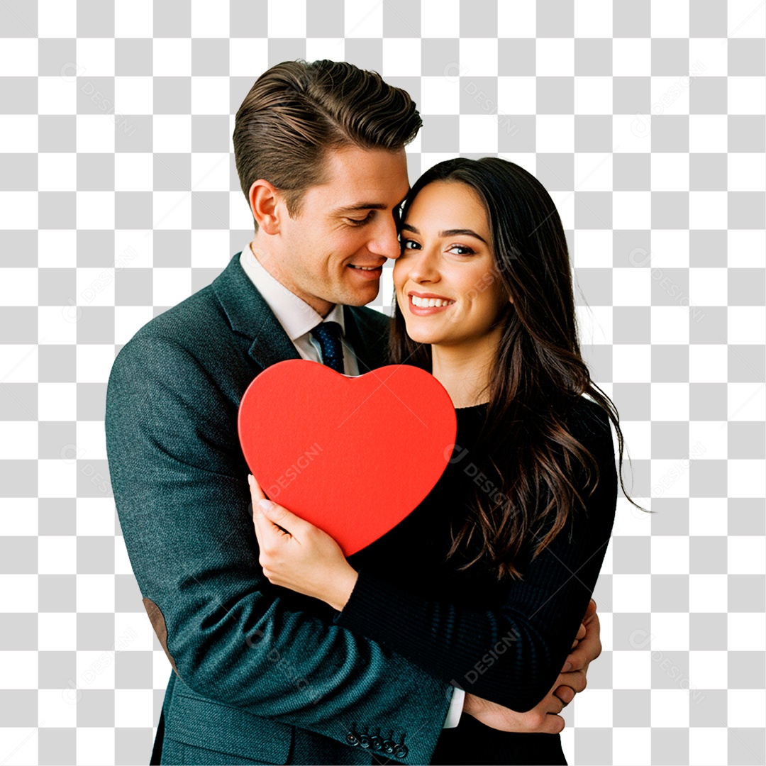 Homem e Mulher Abraçados PNG Transparente