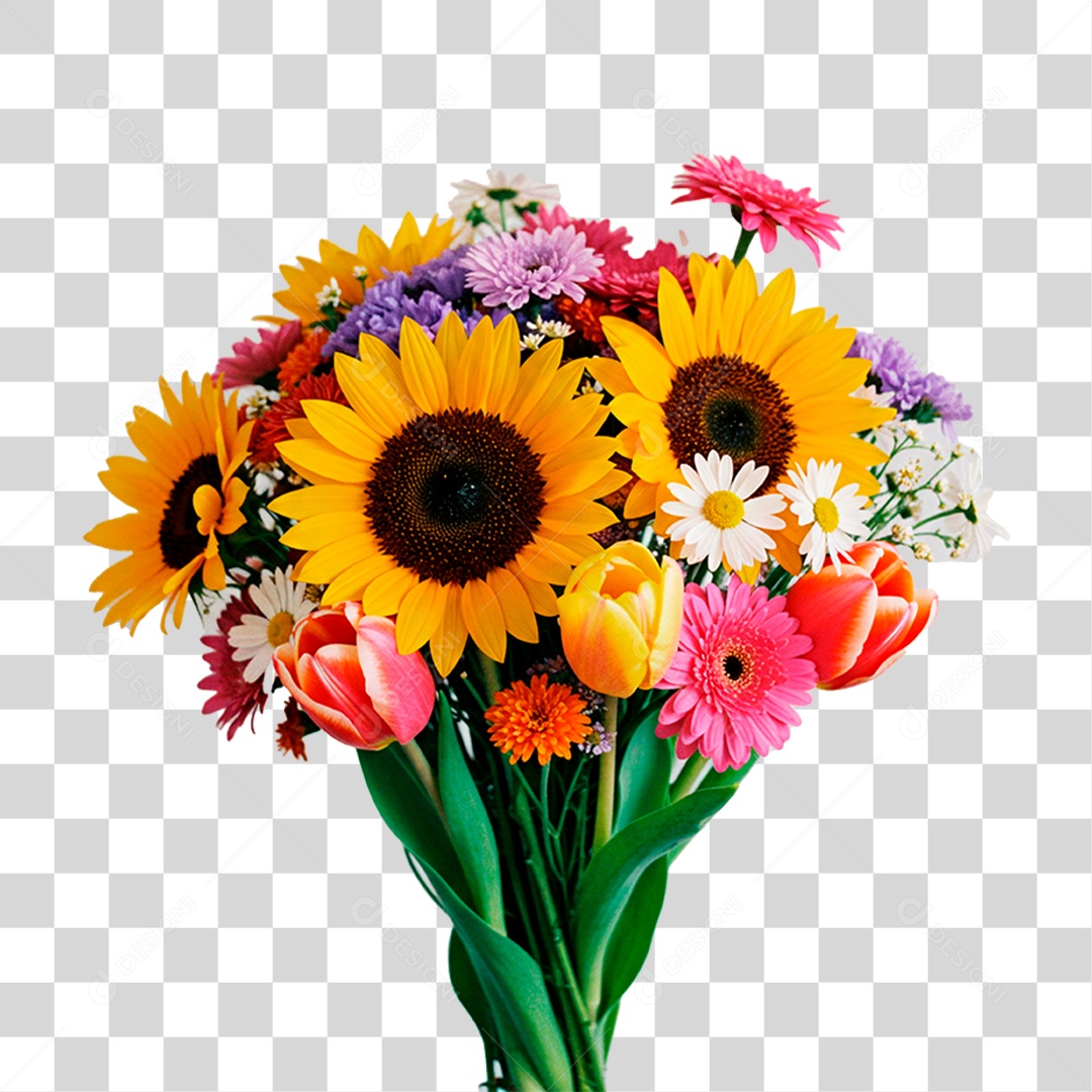 Buquê de Flores PNG Transparente