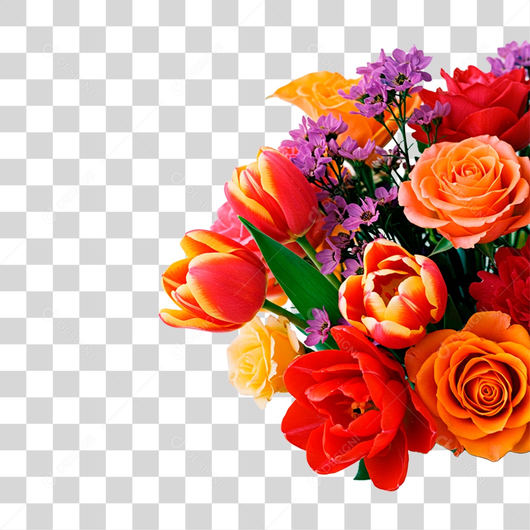 Buquê de Flores PNG Transparente