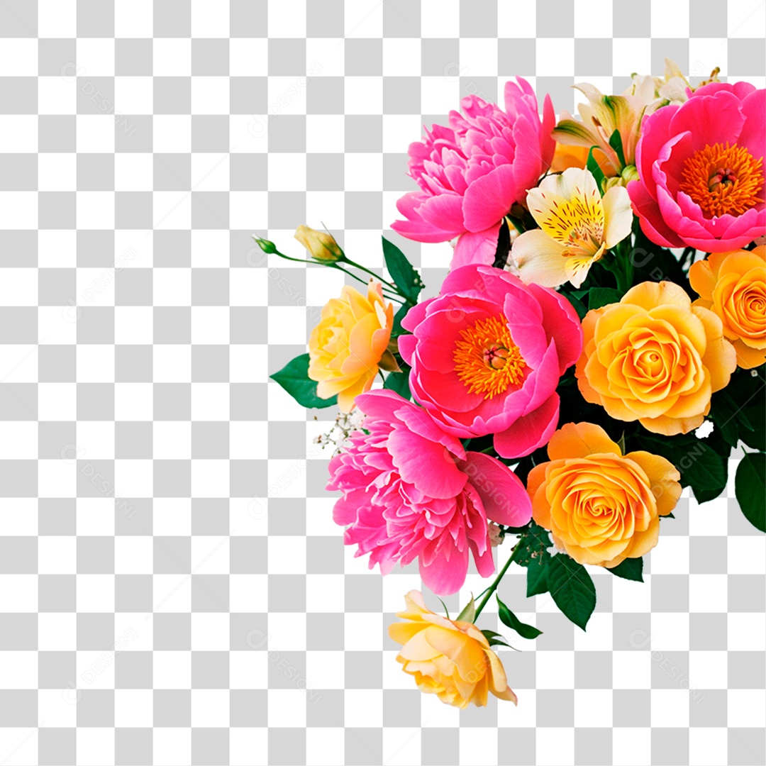 Buquê de Flores PNG Transparente