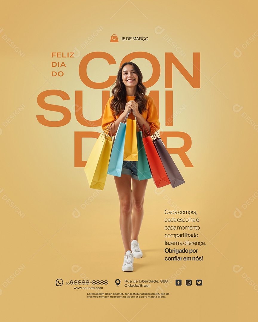 Feliz Dia Do Consumidor 15 De Março Social Media PSD Editável