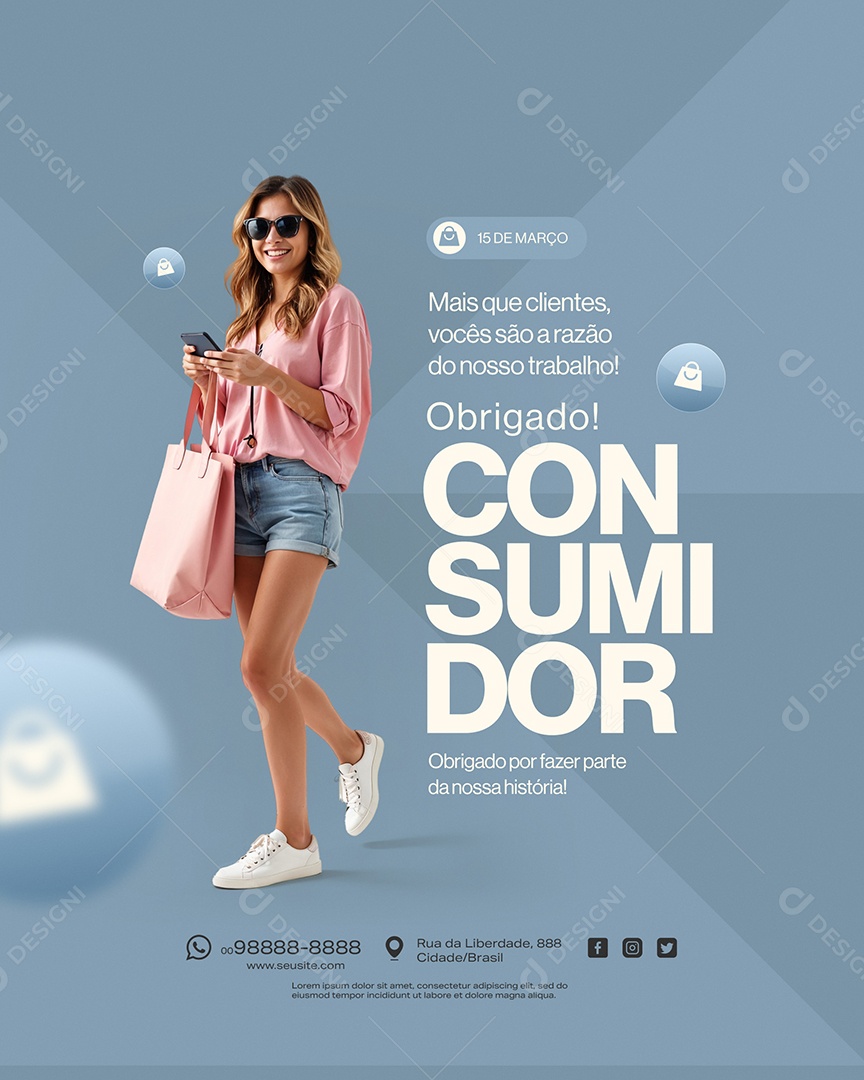 Feliz Dia Do Consumidor 15 De Março Social Media PSD Editável