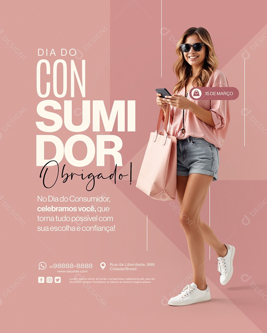Feliz Dia Do Consumidor 15 De Março Social Media PSD Editável