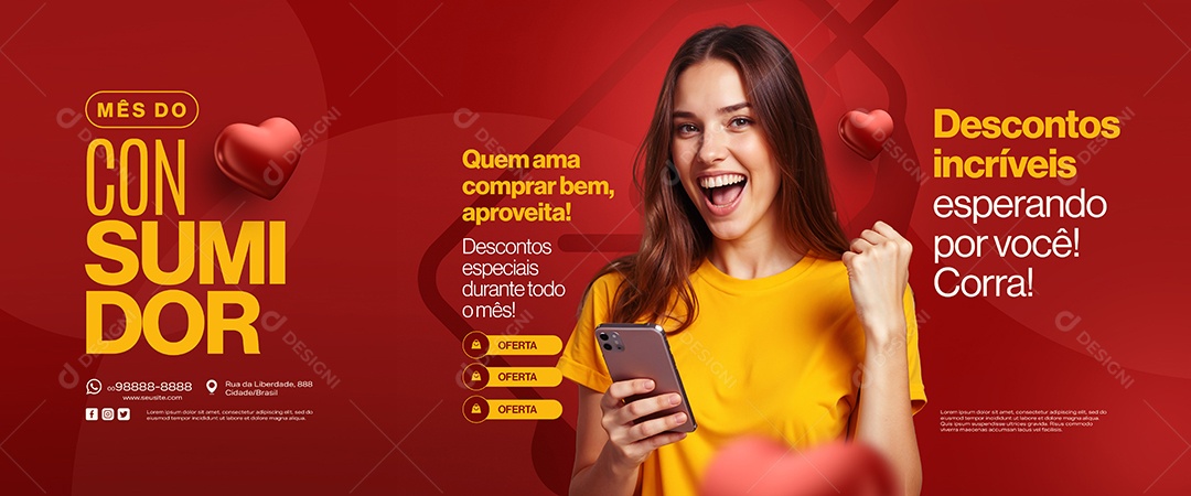 Carrossel Dia Do Consumidor 15 De Março Social Media PSD Editável