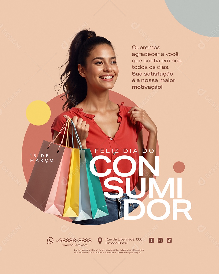Feliz Dia Do Consumidor 15 De Março Social Media PSD Editável