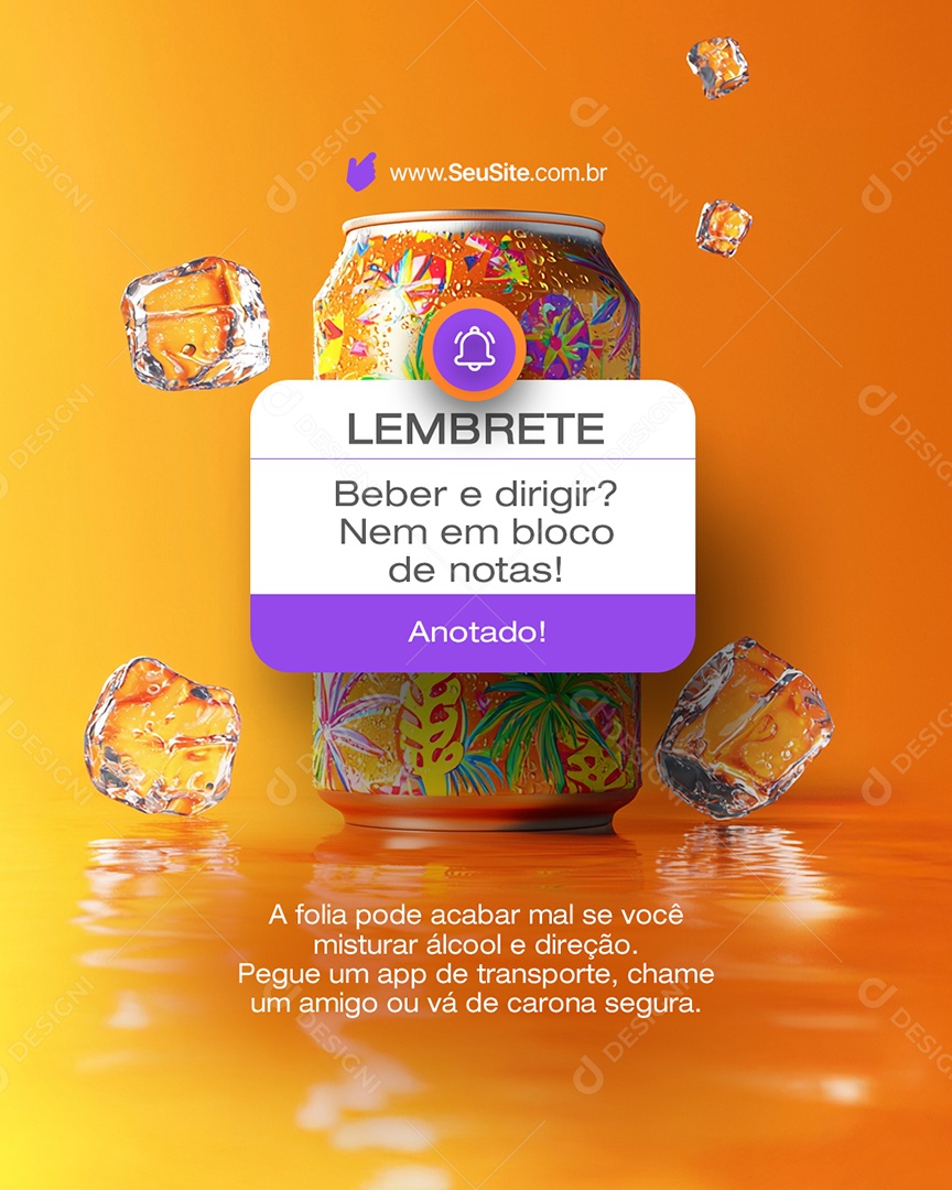 Avisos Lembrete Anotado Social Media PSD Editável