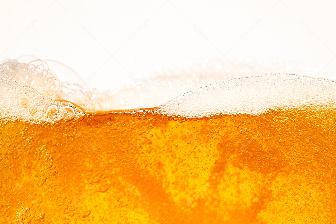 Close up brilhante laranja óleo ou textura de respingos de cerveja e ondas da natureza belas ondas curvas e pequenas bolhas suaves para design gráfico e fundo