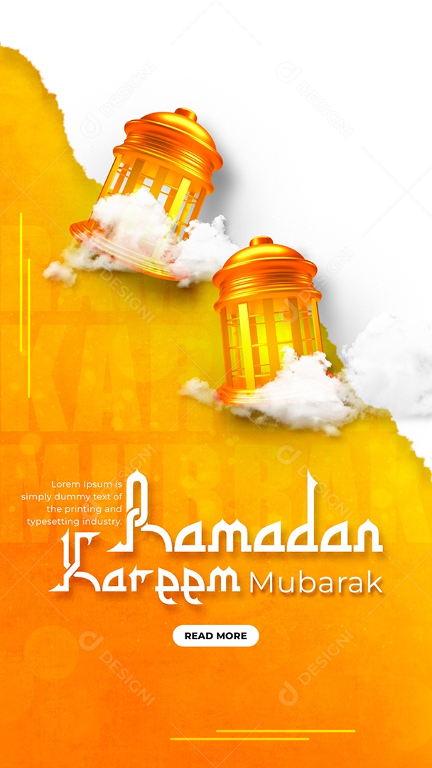 Social Media Story Ramadan Kareem Mubarak PSD Editável
