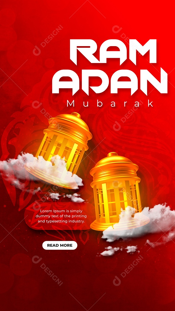 Social Media Story Ramadan Kareem Mubarak PSD Editável