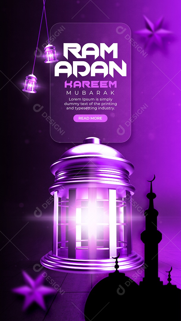 Social Media Story Ramadan Kareem Mubarak PSD Editável