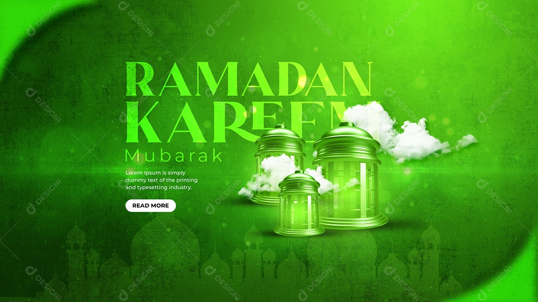 Social Media Banner Ramadan Kareem Mubarak PSD Editável