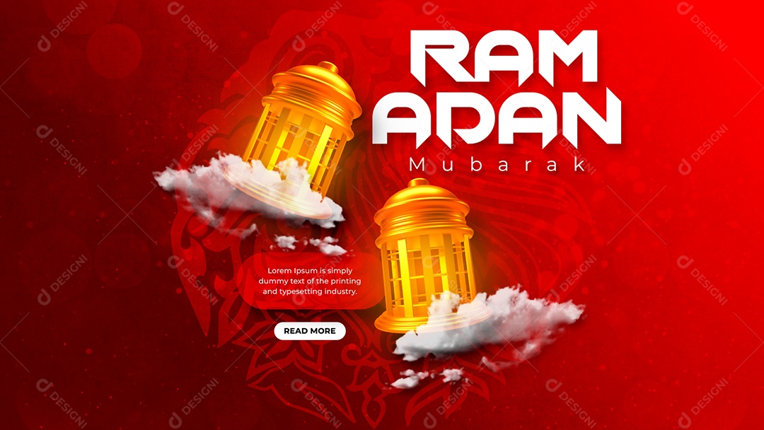 Social Media Banner Ramadan Kareem Mubarak PSD Editável