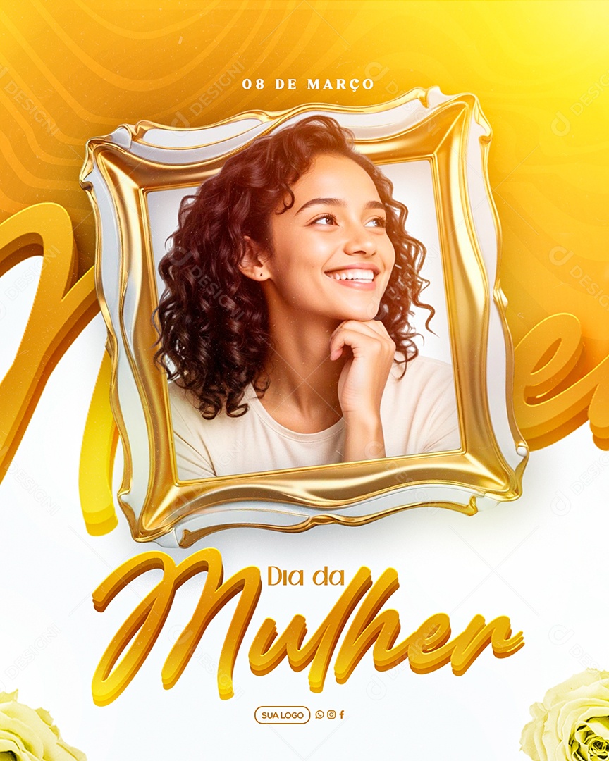 Dia Internacional da Mulher 08 De Março Social Media PSD Editável