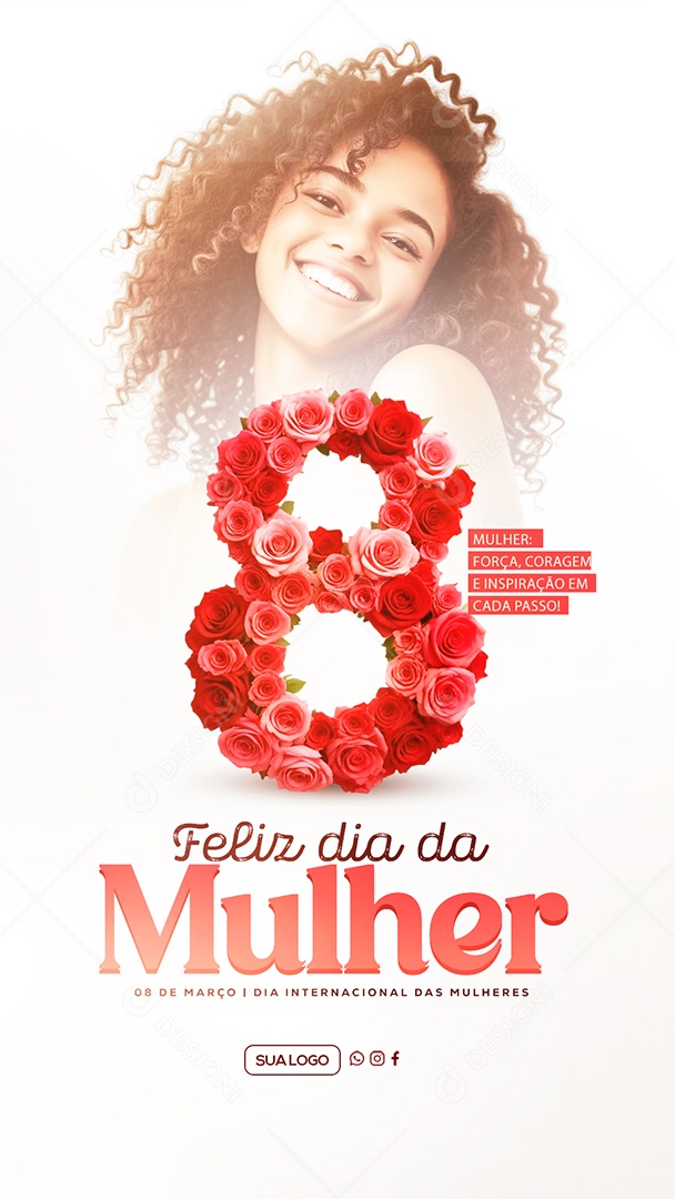 Story Dia Internacional da Mulher 08 De Março Social Media PSD Editável