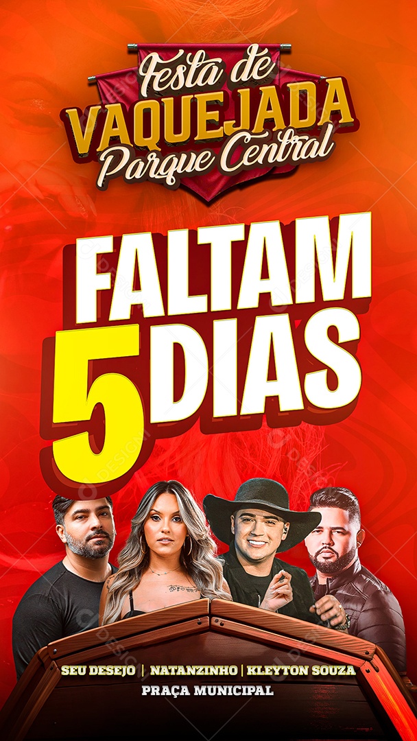 Story Festa de Vaquejada Parque Central Social Media PSD Editável