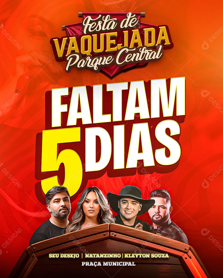 Festa de Vaquejada Parque Central Social Media PSD Editável