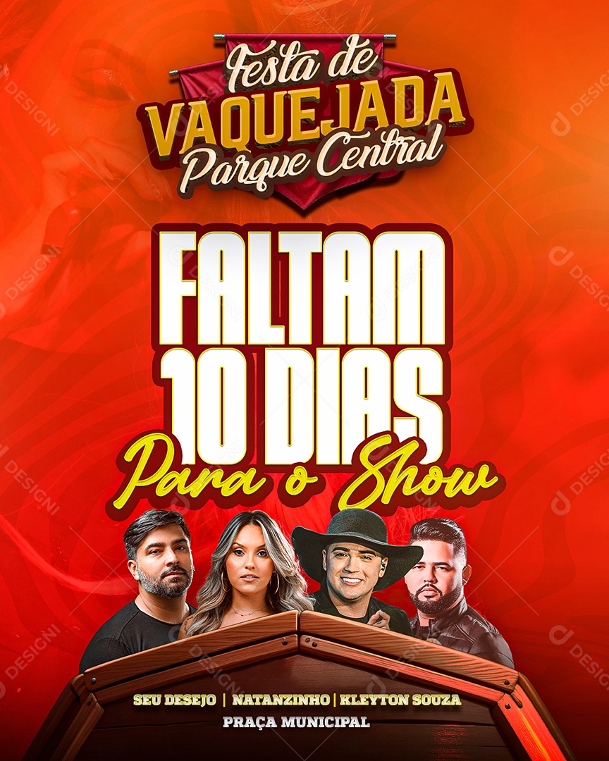 Festa de Vaquejada Parque Central Social Media PSD Editável