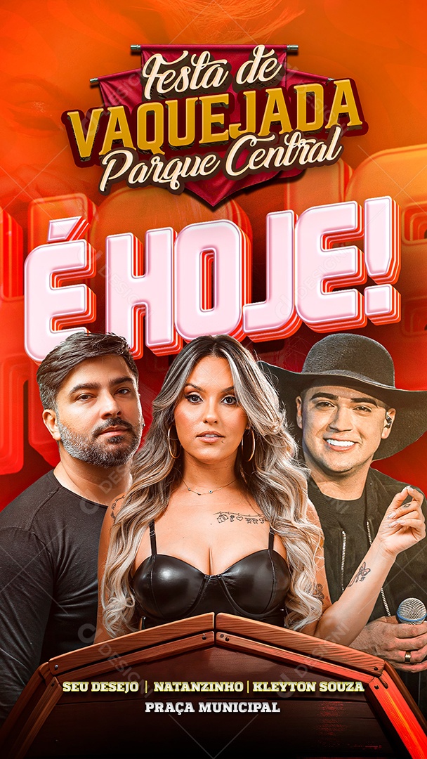 Story Festa de Vaquejada Parque Central Social Media PSD Editável