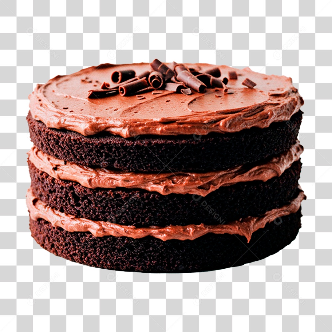 Bolo de Chocolate PNG Transparente