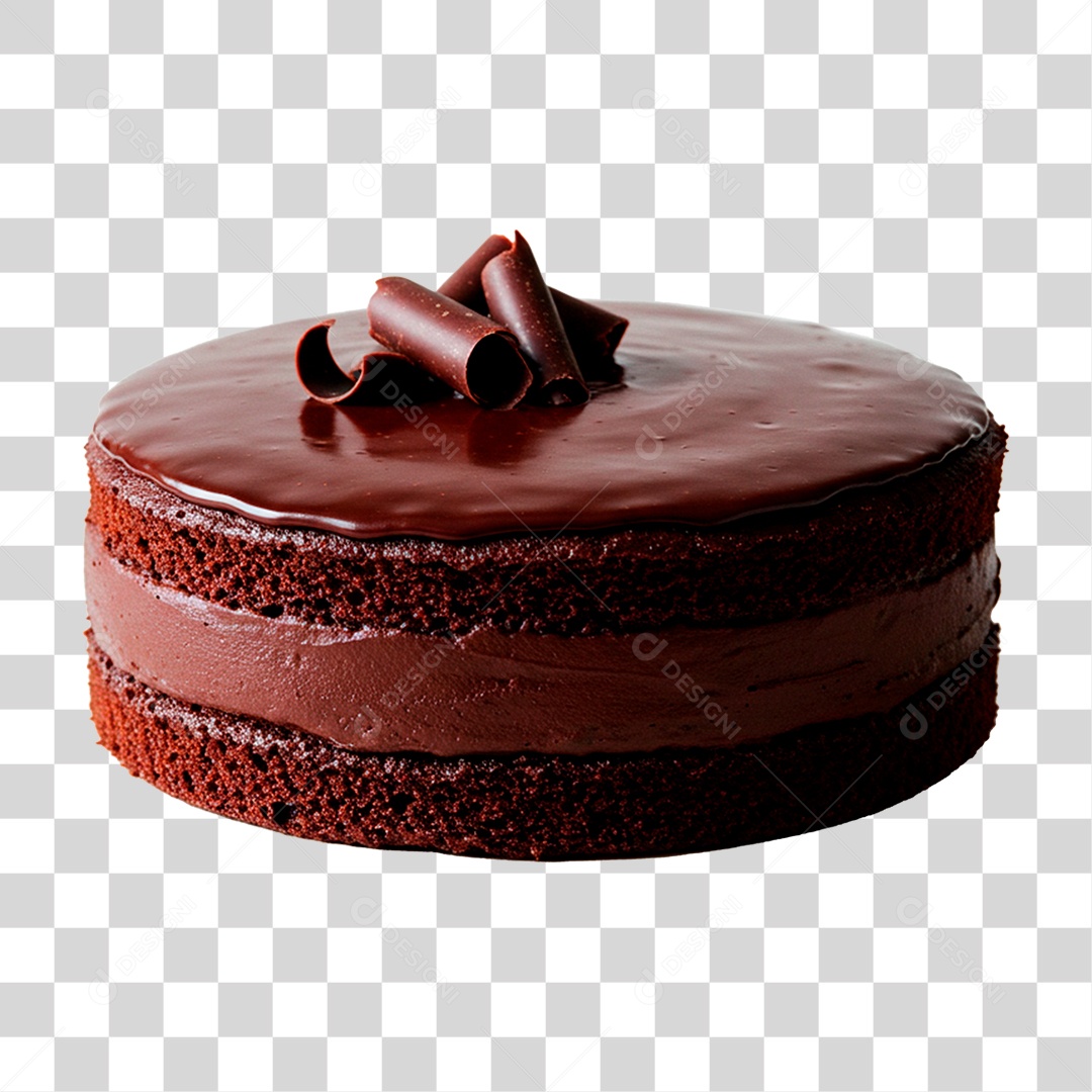 Bolo de Chocolate PNG Transparente