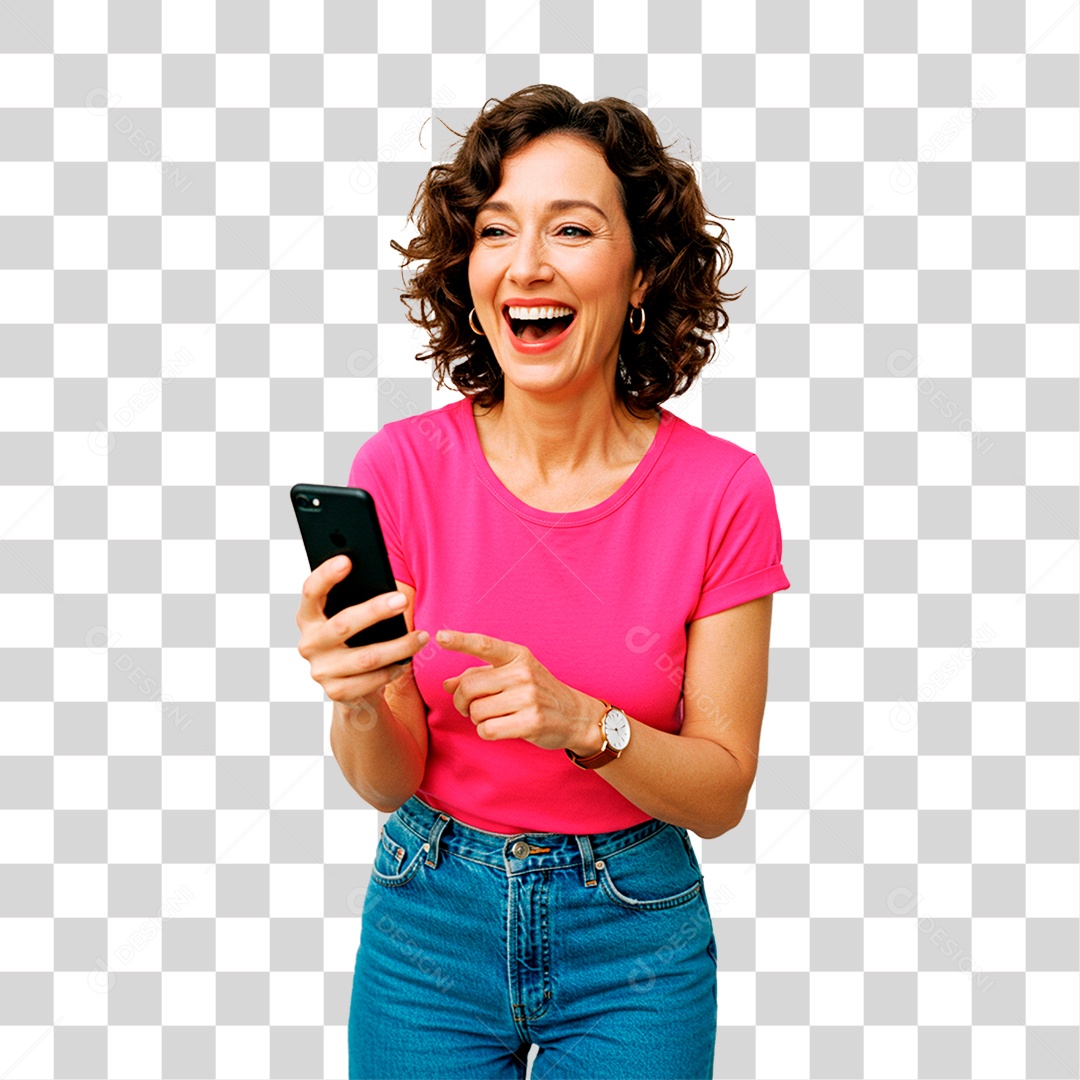 Mulher Segurando PNG Transparente