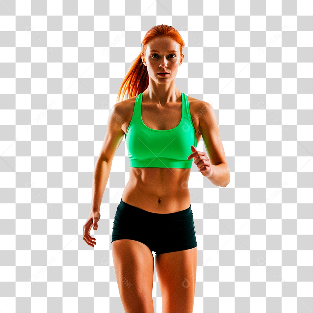 Mulher Correndo PNG Transparente