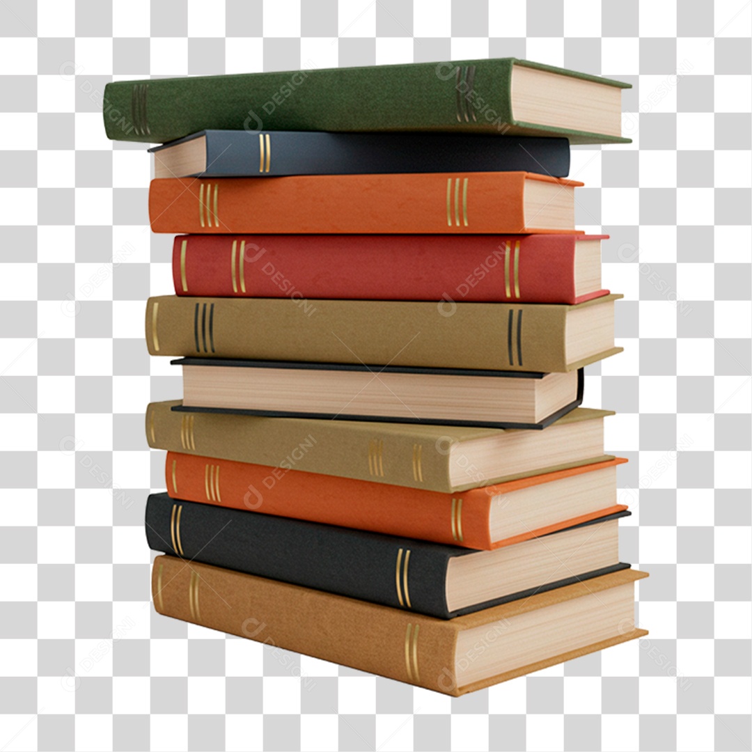 Pilha de Livros PNG Transparente