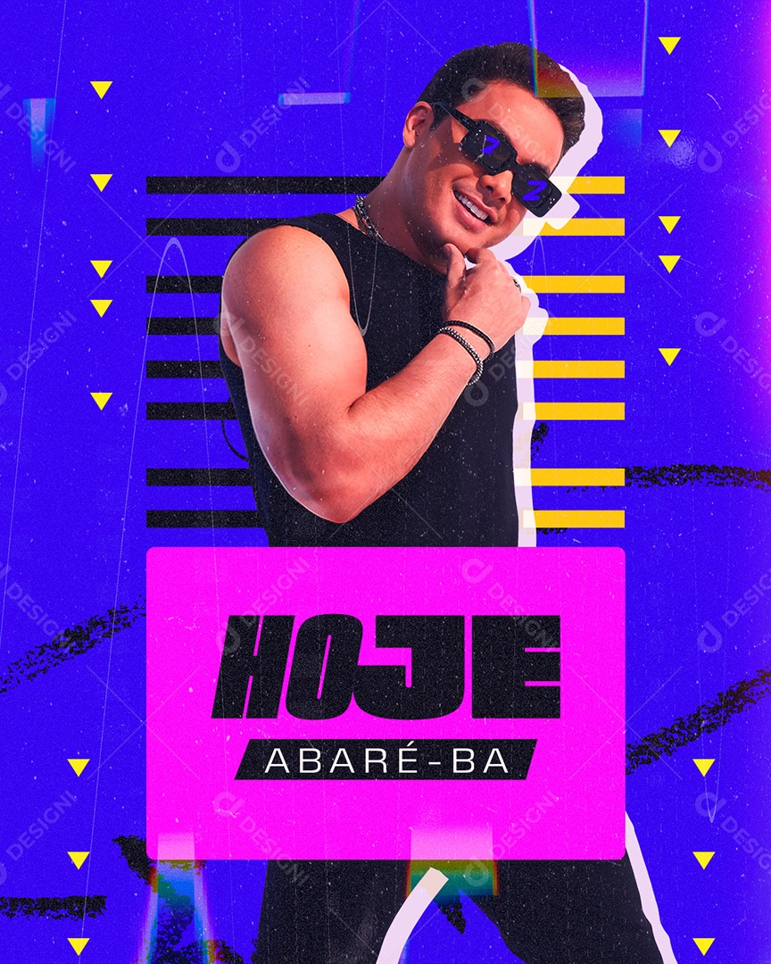 Flyer Agenda Show em Abaré BA Feed Social Media PSD Editável