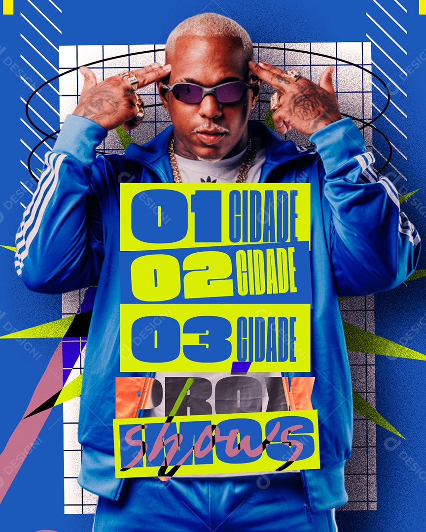 Flyer Agenda Próximos Shows Social Media PSD Editável