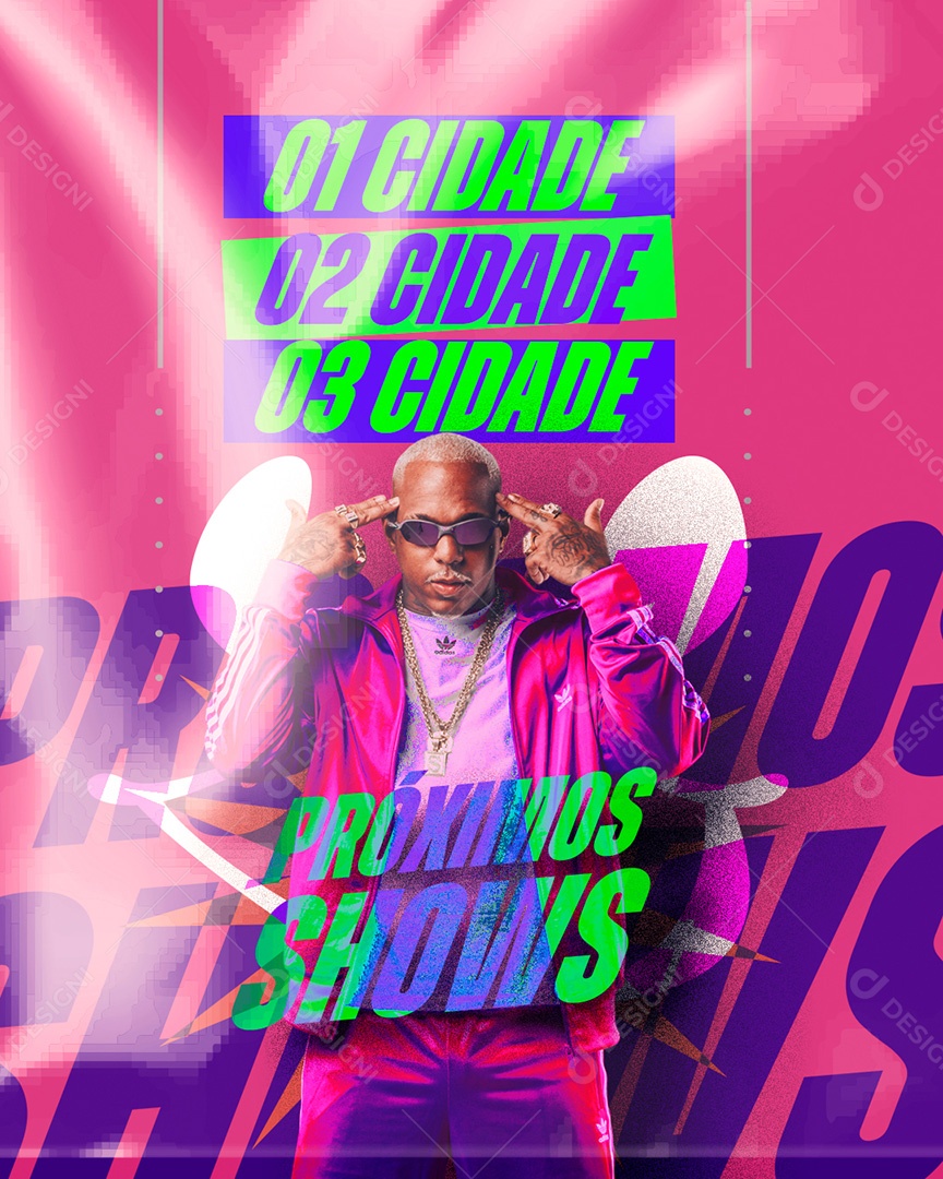 Flyer Agenda Próximos Shows Social Media PSD Editável