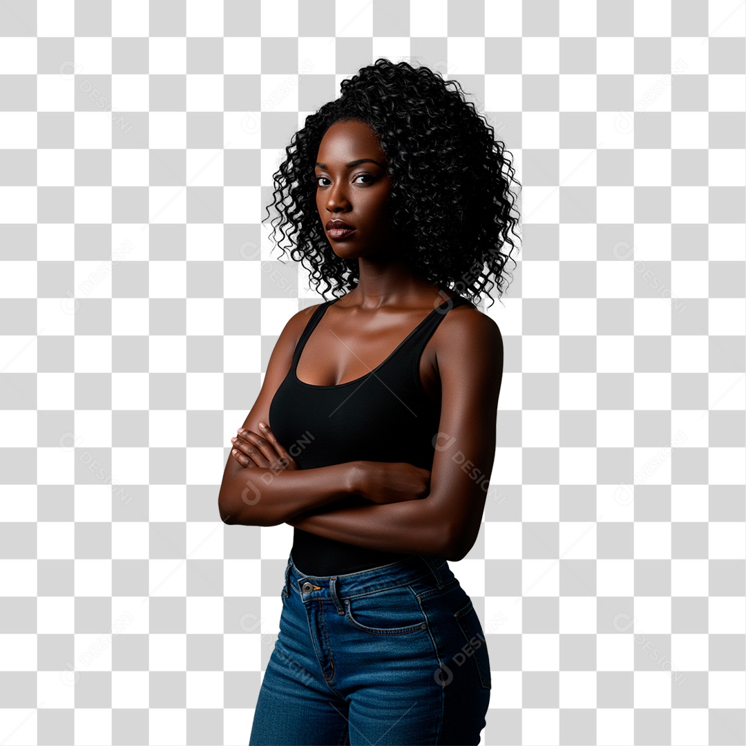 Mulher Negra PNG Transparente
