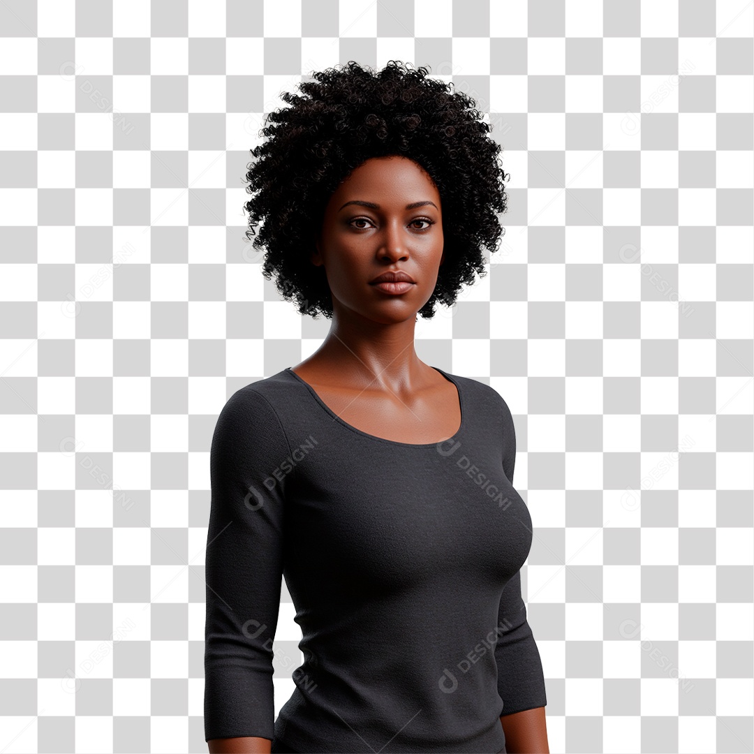 Mulher Negra PNG Transparente